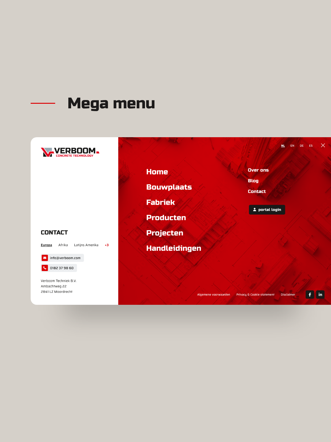 laptop screen mega menu verboom
